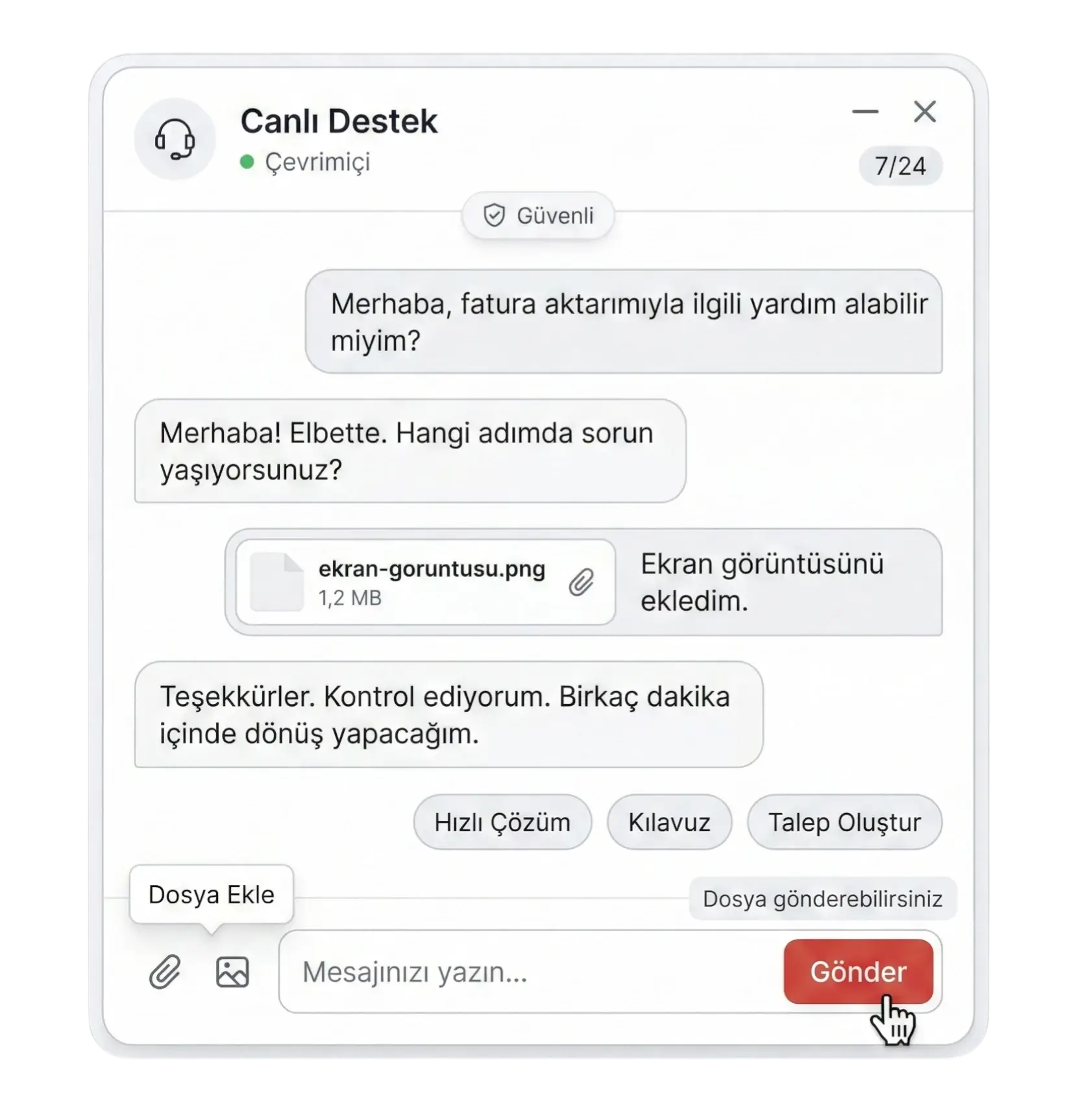 Cari Plus sınırsız kullanıcı ve yetkilendirme — destek ekranı