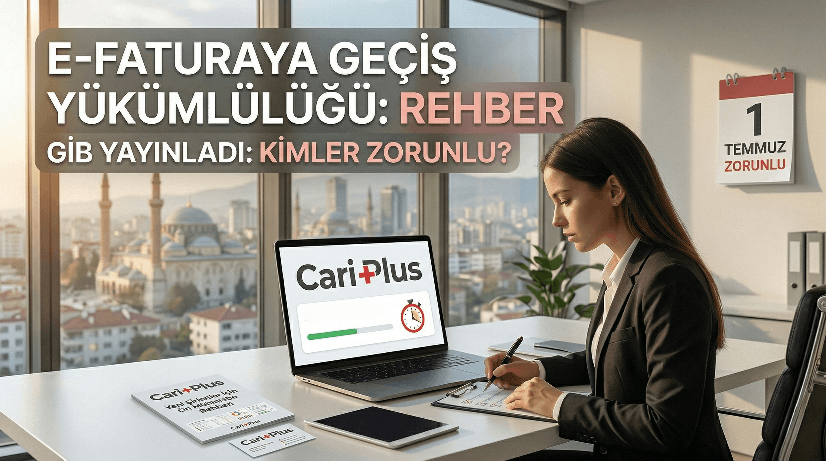 e-Fatura Mükellefi Miyim? 2026 Güncel: 1 Temmuz'da Kimler Geçmek Zorunda? — Cari Plus Blog kapak görseli