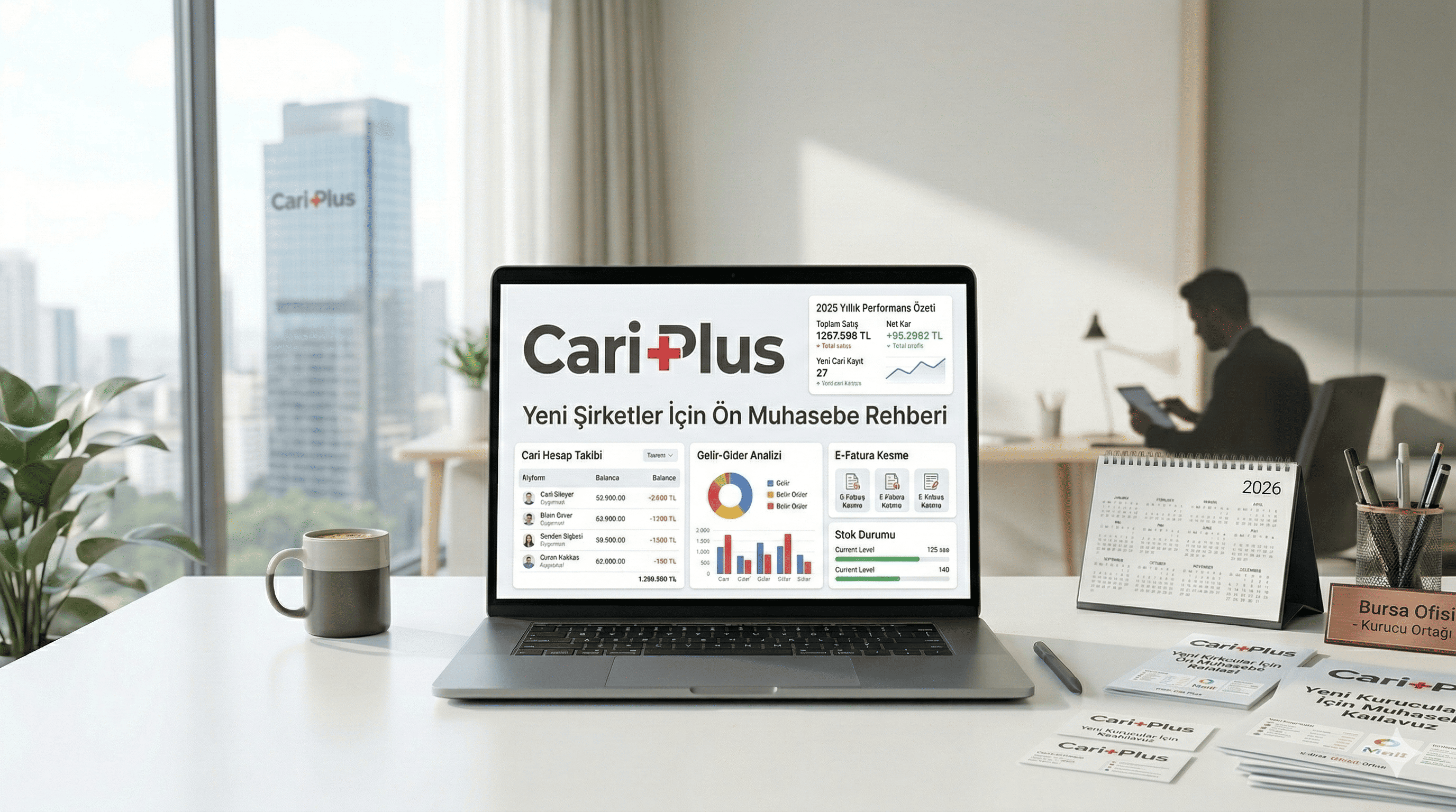 Yeni Kurulan Şirketler İçin Adım Adım Ön Muhasebe Rehberi (2026 Güncel) — Cari Plus Blog kapak görseli