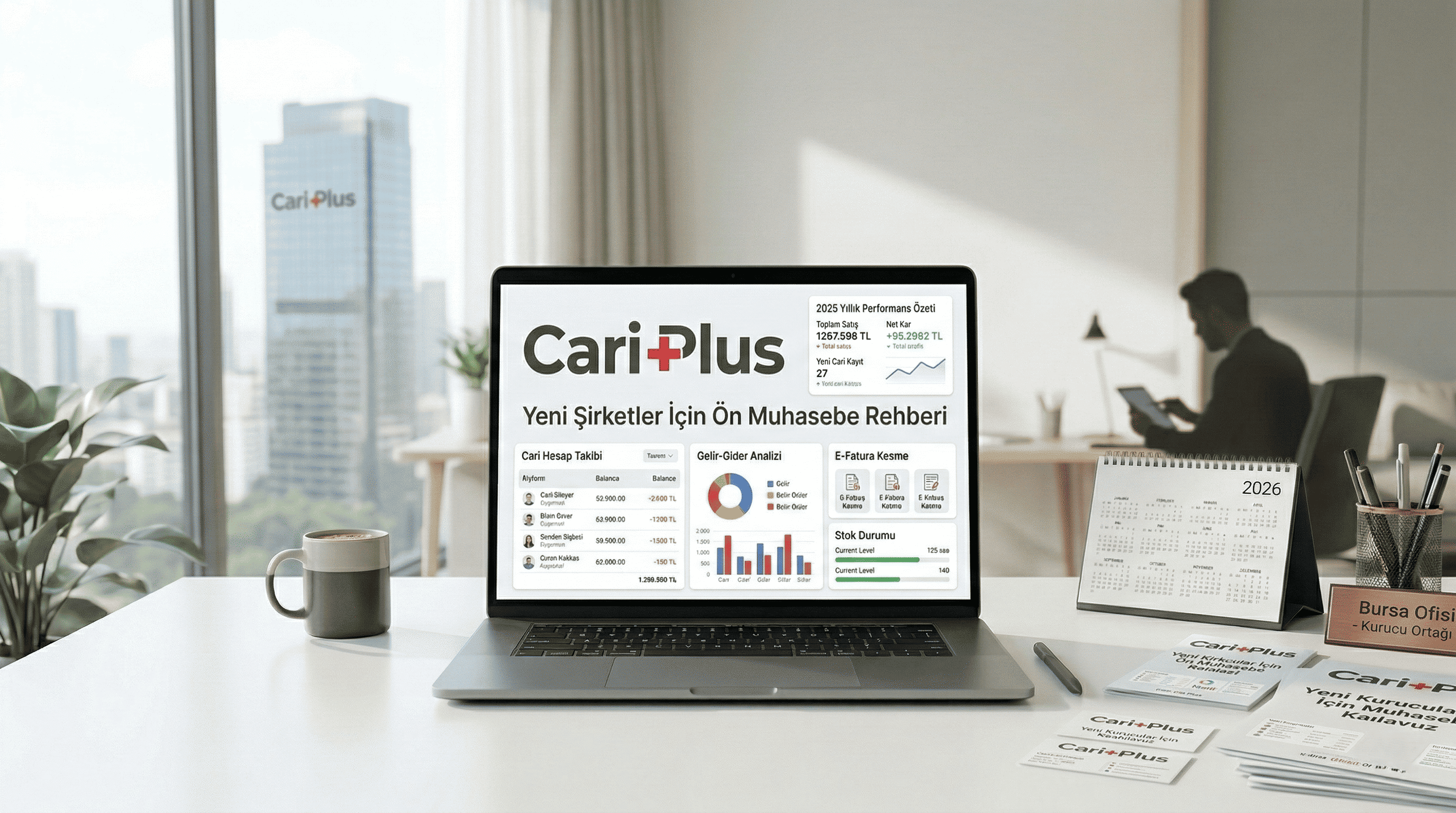 Yeni Kurulan Şirketler İçin Adım Adım Ön Muhasebe Rehberi (2026 Güncel) — Cari Plus Blog kapak görseli
