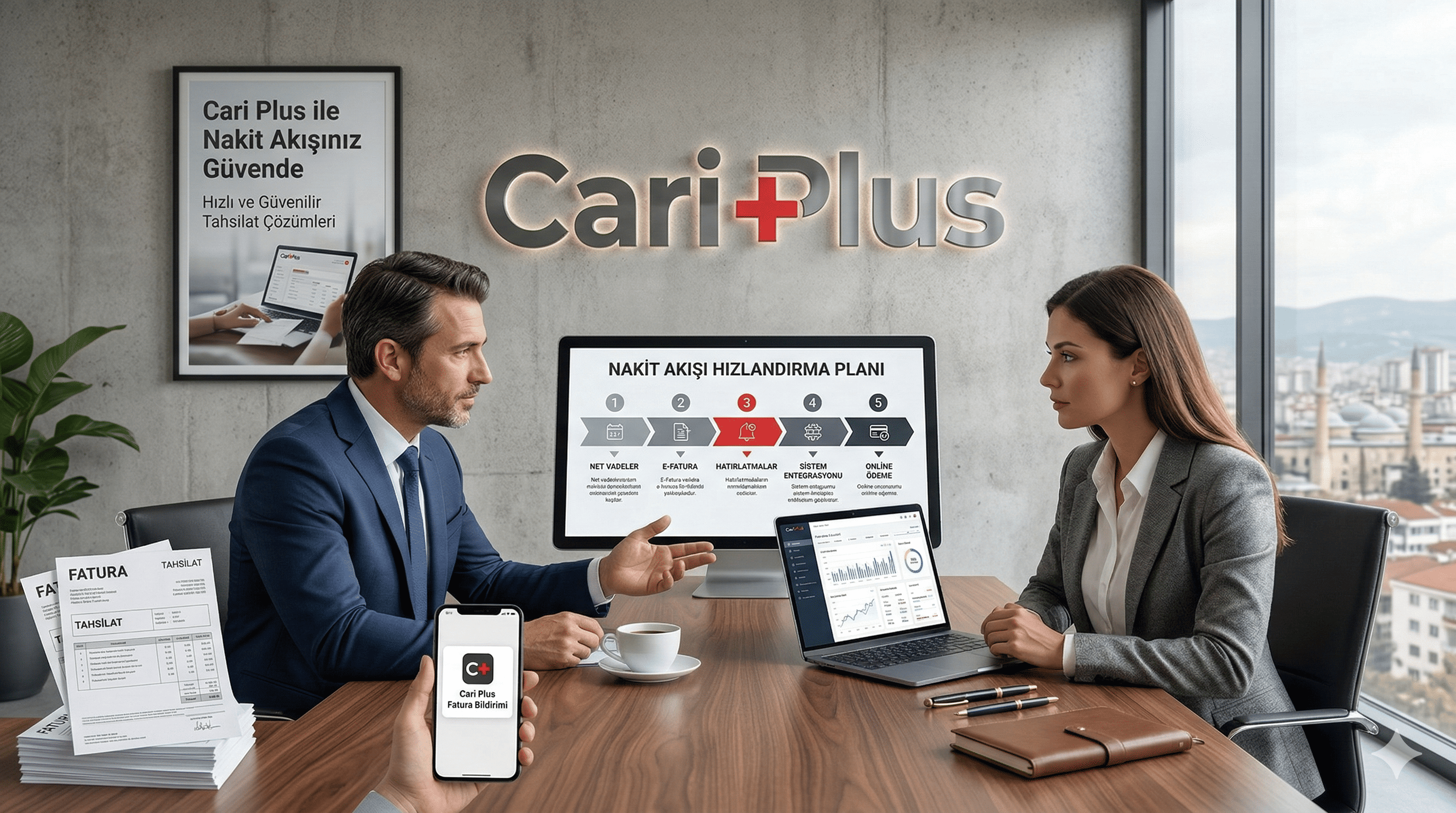 KOBİ'lerde Nakit Akışı Yönetimi: Geciken Tahsilatları Hızlandırmanın 5 Yolu — Cari Plus Blog kapak görseli